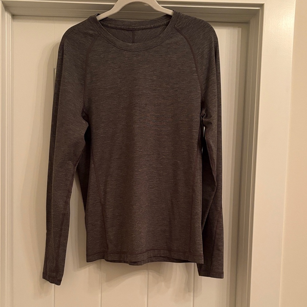 lululemon athletica Heathered Brown Long Sleeve Shirt